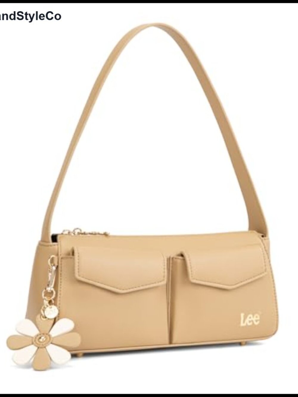 Faux Leather Small Satchel Shoulder Bag Multi-Pocket Women's Purse